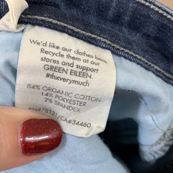 Eileen Fisher Medium Wash Low Rise Stretchy Ankle Skinny Jeans - Picture 4 of 7